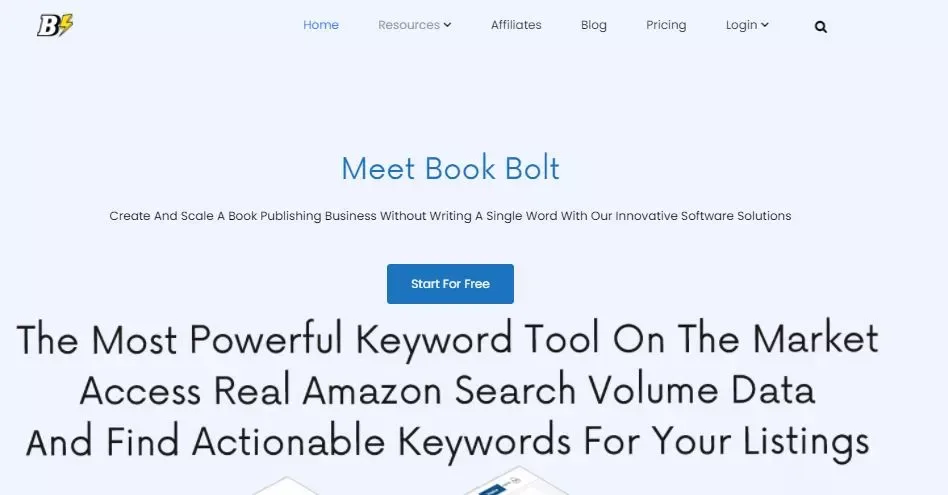 Book Bolt Review showing the best book publishing software