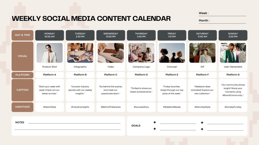 Social Media Calendar Planning Tools on a Desk