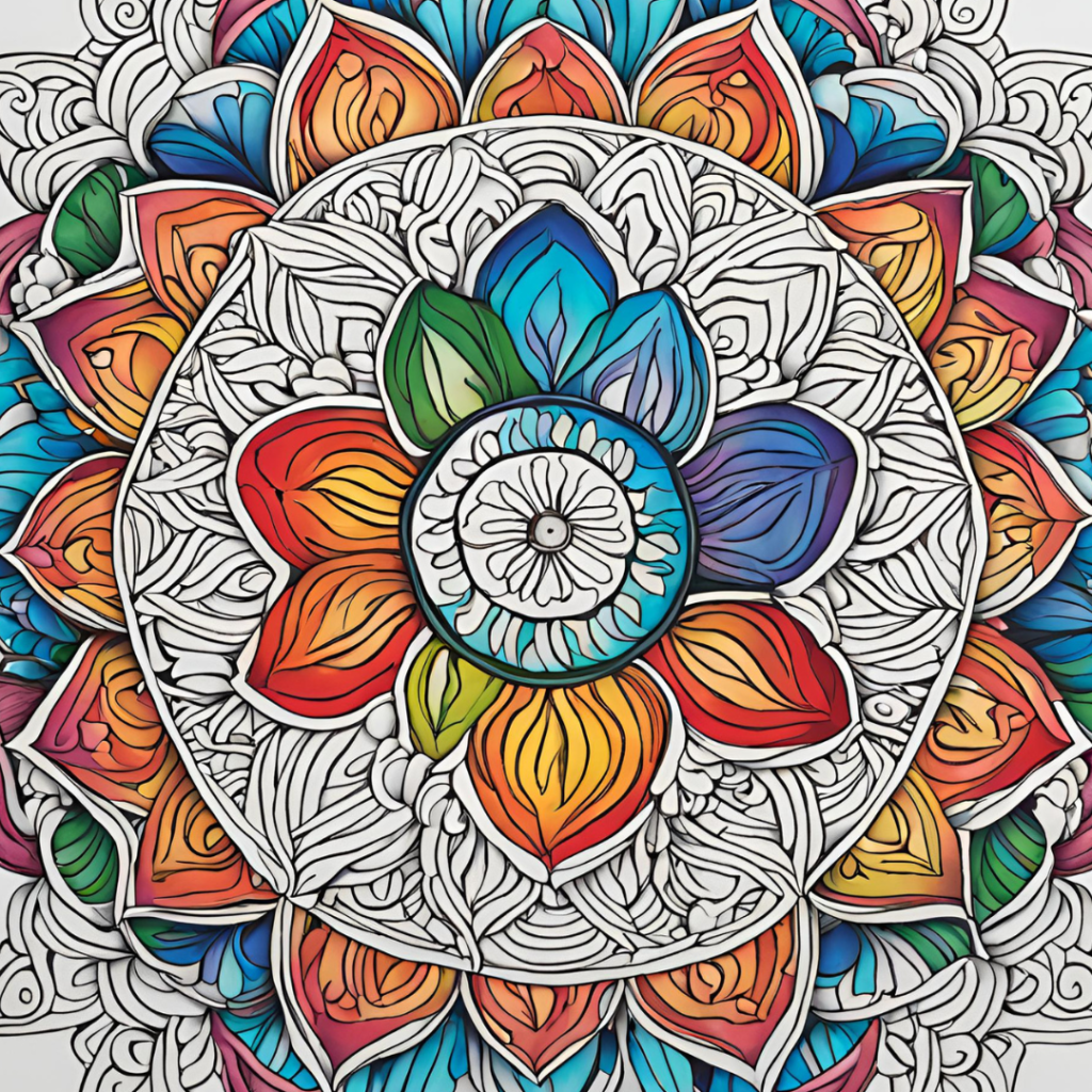 A sketch showring mandala coloring book