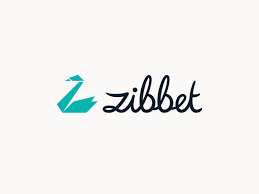 Zibbet logo on a website homepage